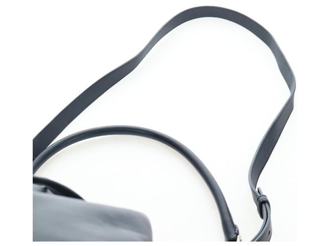 Autre Marque Borsa a tracolla SAINT LAURENT Emmanuel in pelle 2way Navy Gold Auth am12532A D'oro Blu navy - vista 12