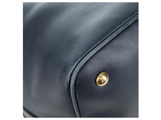 Autre Marque Borsa a tracolla SAINT LAURENT Emmanuel in pelle 2way Navy Gold Auth am12532A D'oro Blu navy - vista 16