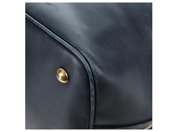 Autre Marque Borsa a tracolla SAINT LAURENT Emmanuel in pelle 2way Navy Gold Auth am12532A D'oro Blu navy - vista 19