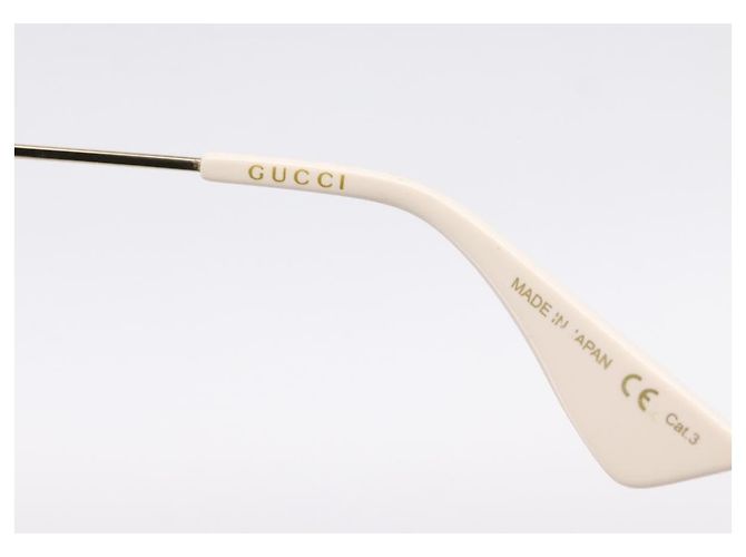 Occhiali da sole GUCCI plastica Ivory Auth BA15668V Crudo - vista 11