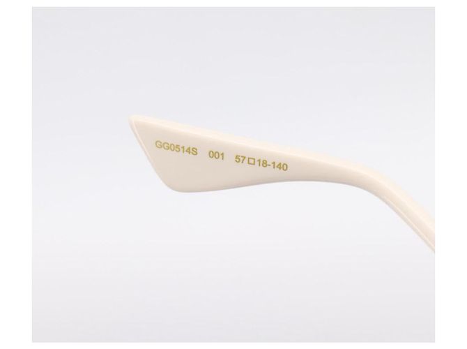 Occhiali da sole GUCCI plastica Ivory Auth BA15668V Crudo - vista 12