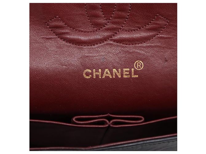 Borsa a tracolla CHANEL Matelasse 25 in pelle d'agnello nera con catena e CC dorato Auth 200746V Nero D'oro - vista 17