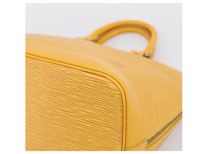 Borsa a mano LOUIS VUITTON Epi Alma Gialla M52149 LV Auth 197280A Giallo - vista 10