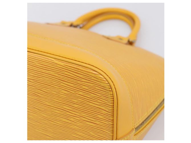 Borsa a mano LOUIS VUITTON Epi Alma Gialla M52149 LV Auth 197280A Giallo - vista 12