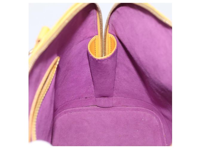 Borsa a mano LOUIS VUITTON Epi Alma Gialla M52149 LV Auth 197280A Giallo - vista 16