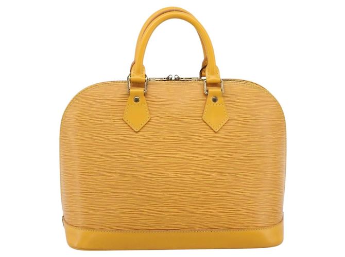 Borsa a mano LOUIS VUITTON Epi Alma Gialla M52149 LV Auth 197280A Giallo - vista 3