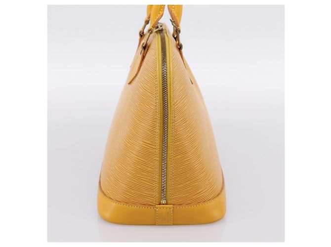 Borsa a mano LOUIS VUITTON Epi Alma Gialla M52149 LV Auth 197280A Giallo - vista 4