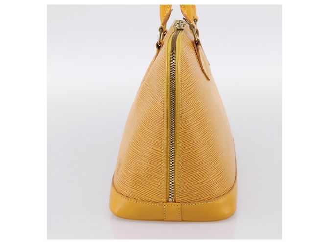 Borsa a mano LOUIS VUITTON Epi Alma Gialla M52149 LV Auth 197280A Giallo - vista 5