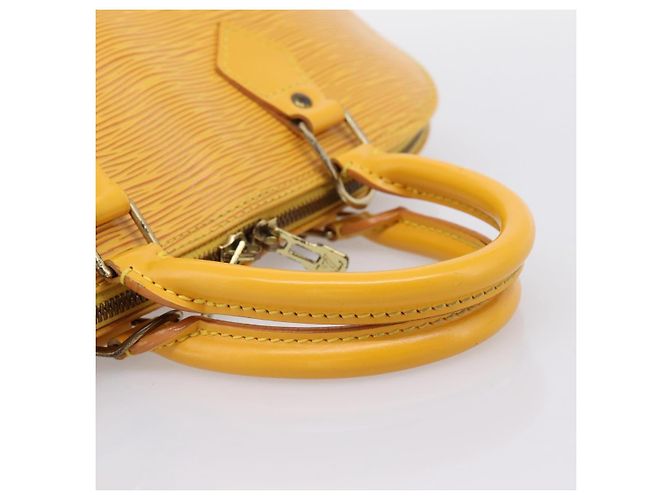 Borsa a mano LOUIS VUITTON Epi Alma Gialla M52149 LV Auth 197280A Giallo - vista 7