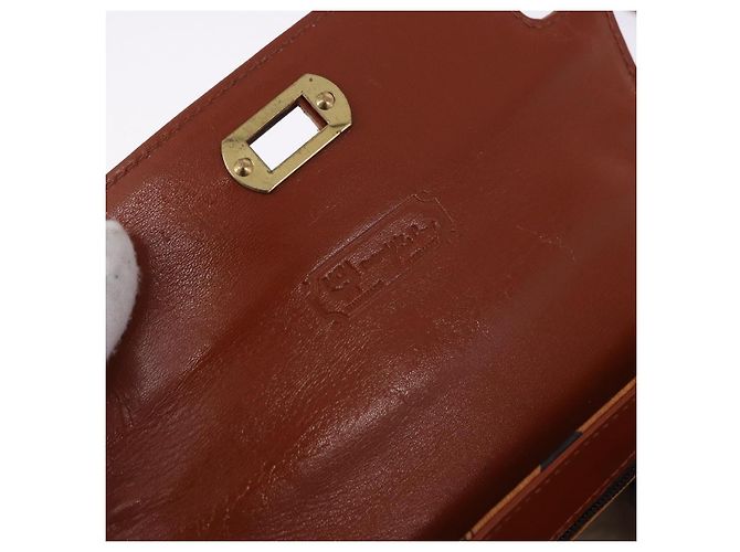Bolso de mano MCM Vicetos Logogram PVC Leather 2way Brown Gold Auth 203014A Castaño Dorado - vista 21
