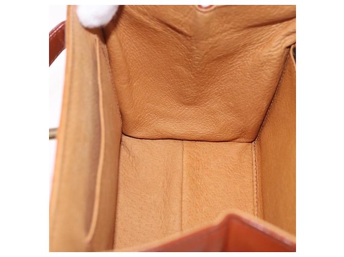 Bolso de mano MCM Vicetos Logogram PVC Leather 2way Brown Gold Auth 203014A Castaño Dorado - vista 24