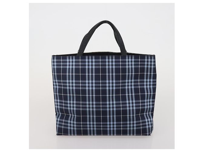 BURBERRY Nova Check Hand Bag Canvas 3 Set Beige Blue Auth 202176 - vista 17