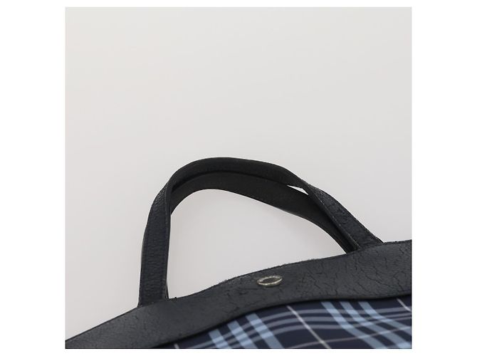BURBERRY Nova Check Hand Bag Canvas 3 Set Beige Blue Auth 202176 - vista 20