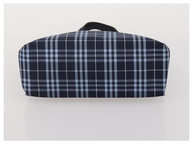 BURBERRY Nova Check Hand Bag Canvas 3 Set Beige Blue Auth 202176 - vista 21
