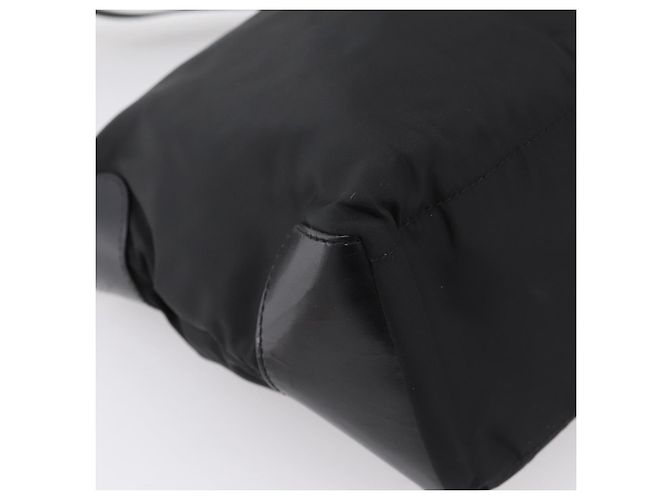 Borsa a tracolla PRADA Nylon Nero Argento Auth 201223A - vista 11