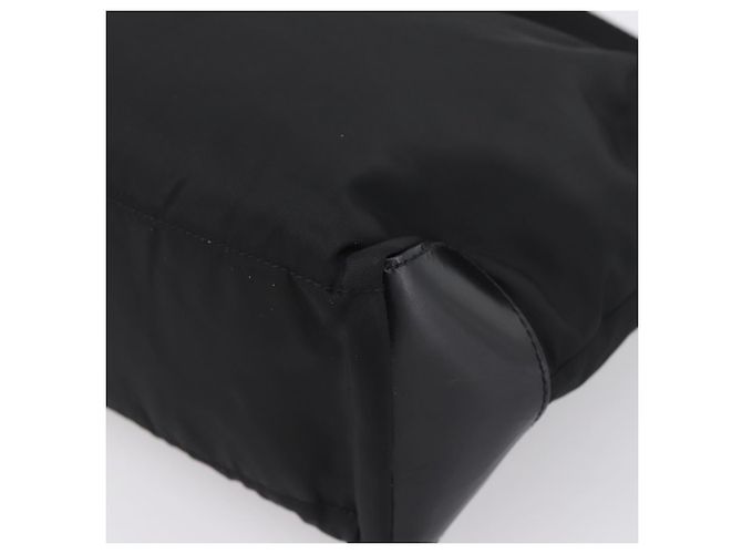 Borsa a tracolla PRADA Nylon Nero Argento Auth 201223A - vista 12