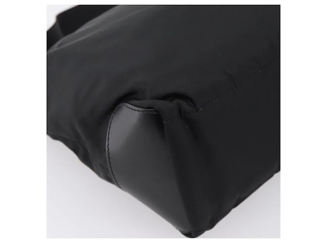Borsa a tracolla PRADA Nylon Nero Argento Auth 201223A - vista 13