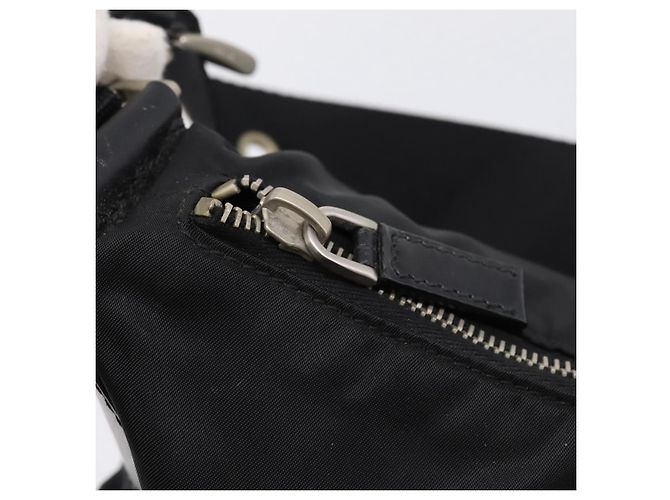 Borsa a tracolla PRADA Nylon Nero Argento Auth 201223A - vista 15