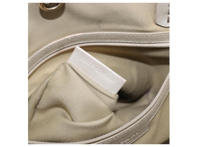 Bulgari Borsa Tote BVLGARI in pelle argento Auth 202279 - vista 20