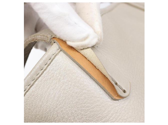 Bulgari Borsa Tote BVLGARI in pelle argento Auth 202279 - vista 22