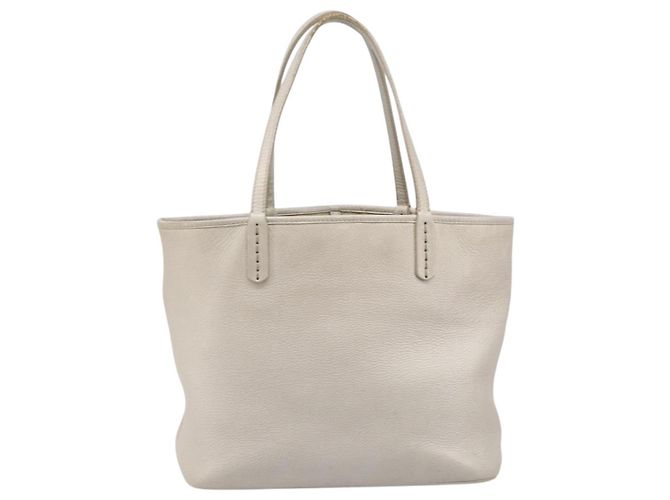 Bulgari Borsa Tote BVLGARI in pelle argento Auth 202279 - vista 3