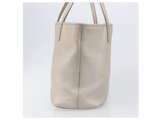 Bulgari Borsa Tote BVLGARI in pelle argento Auth 202279 - vista 5
