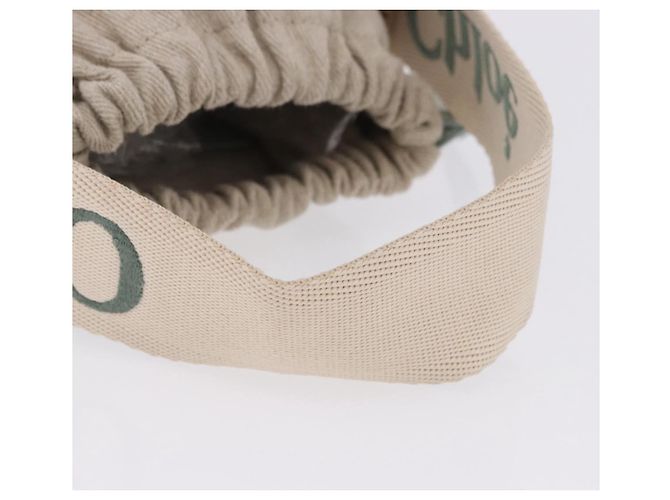 Chloé Chloe Mifuko Woody Small Basket Bag Raffia 2way Beige Silver Auth 202617V Argento - vista 7