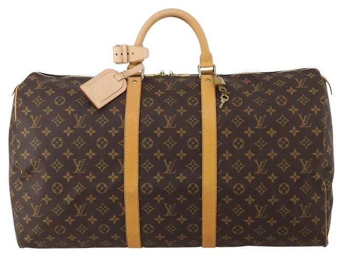 LOUIS VUITTON Monogram Keepall 55 Boston Bag M41424 LV Auth 199046A Monogramma - vista 2