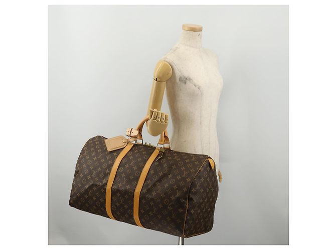 LOUIS VUITTON Monogram Keepall 55 Boston Bag M41424 LV Auth 199046A Monogramma - vista 24