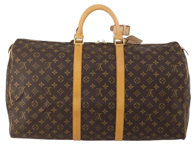 LOUIS VUITTON Monogram Keepall 55 Boston Bag M41424 LV Auth 199046A Monogramma - vista 3