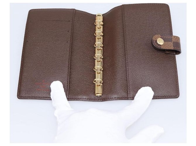 LOUIS VUITTON Damier Ebene Agenda PM Day Planner Cover R20700 LV Auth am12595V - vista 13