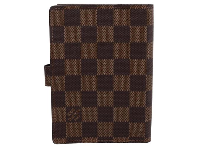 LOUIS VUITTON Damier Ebene Agenda PM Day Planner Cover R20700 LV Auth am12595V - vista 3