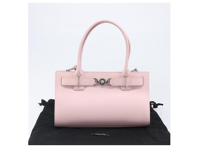 VERSACE Handtasche Leder 2way Rosa Silber Auth 200701V Pink - Ansicht 12