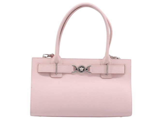 VERSACE Handtasche Leder 2way Rosa Silber Auth 200701V Pink - Ansicht 13