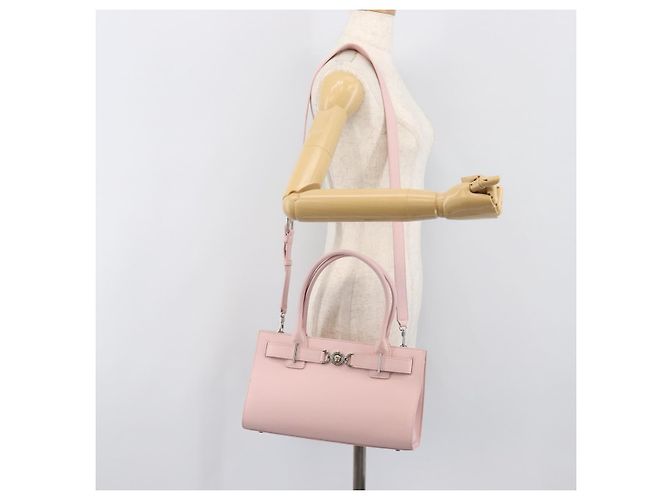 VERSACE Handtasche Leder 2way Rosa Silber Auth 200701V Pink - Ansicht 27