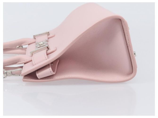 VERSACE Handtasche Leder 2way Rosa Silber Auth 200701V Pink - Ansicht 4