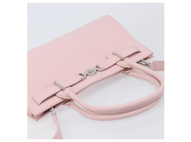 VERSACE Handtasche Leder 2way Rosa Silber Auth 200701V Pink - Ansicht 6