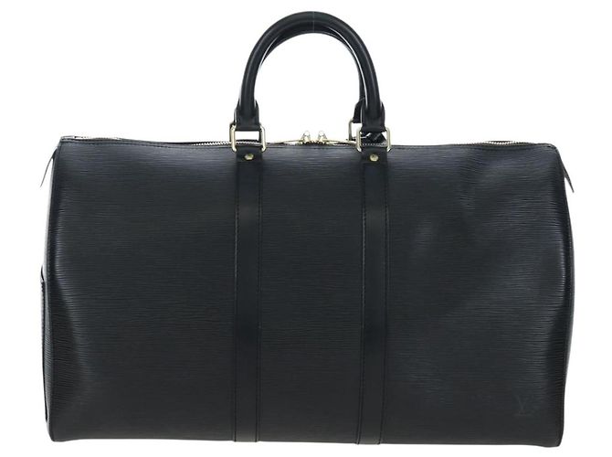 LOUIS VUITTON Epi Keepall 45 Boston Bag Black M42972 LV Auth am12520SAV Nero - vista 3