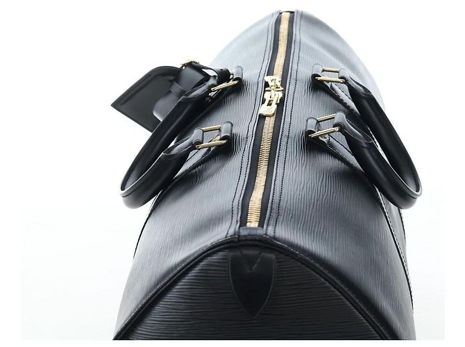 LOUIS VUITTON Epi Keepall 45 Boston Bag Black M42972 LV Auth am12520SAV Nero - vista 6