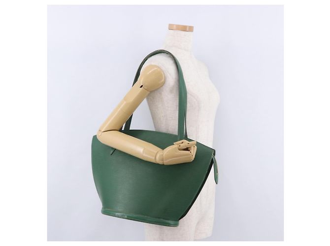 Borsa a tracolla Shopping LOUIS VUITTON Epi Saint Jacques Verde M52264 Auth 203492 - vista 33