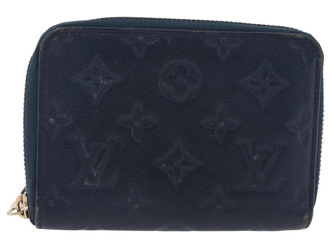 LOUIS VUITTON Empreinte Portefeuille Secret Compact Wallet M93430 LV Auth 202007 Blu navy - vista 13