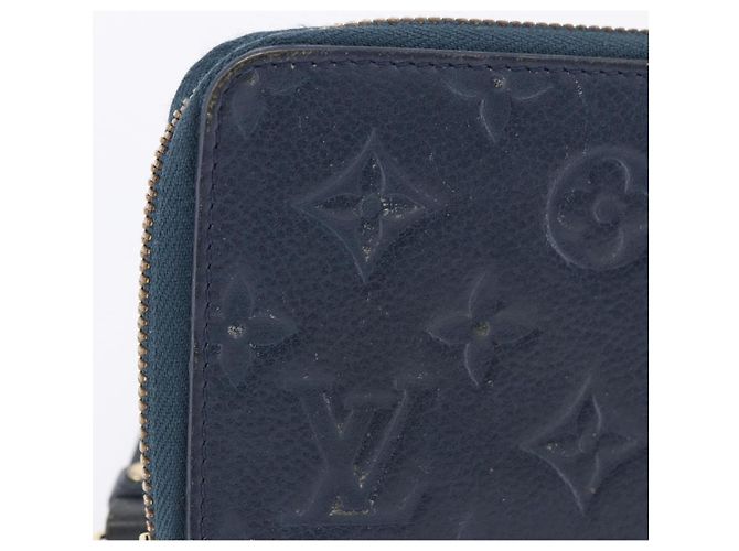 LOUIS VUITTON Empreinte Portefeuille Secret Compact Wallet M93430 LV Auth 202007 Blu navy - vista 2