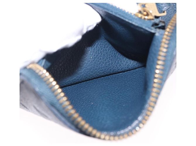 LOUIS VUITTON Empreinte Portefeuille Secret Compact Wallet M93430 LV Auth 202007 Blu navy - vista 21