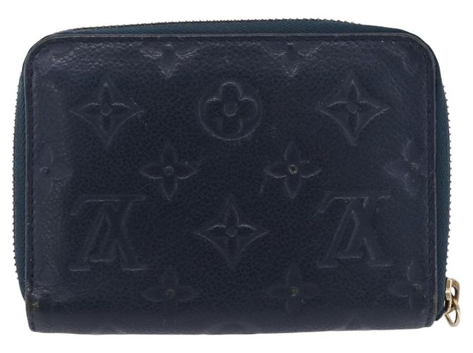LOUIS VUITTON Empreinte Portefeuille Secret Compact Wallet M93430 LV Auth 202007 Blu navy - vista 3