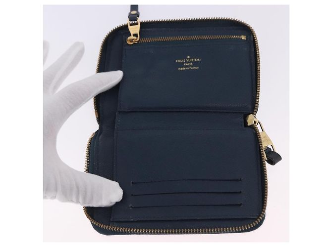 LOUIS VUITTON Empreinte Portefeuille Secret Compact Wallet M93430 LV Auth 202007 Blu navy - vista 9