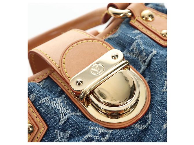 LOUIS VUITTON Monogram Denim Preity Hand Bag Blue M95020 LV Auth 203795SAV - vista 15