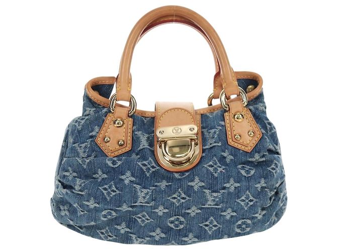 LOUIS VUITTON Monogram Denim Preity Hand Bag Blue M95020 LV Auth 203795SAV - vista 2