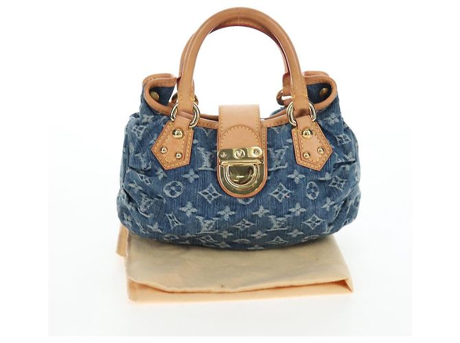 LOUIS VUITTON Monogram Denim Preity Hand Bag Blue M95020 LV Auth 203795SAV - vista 25