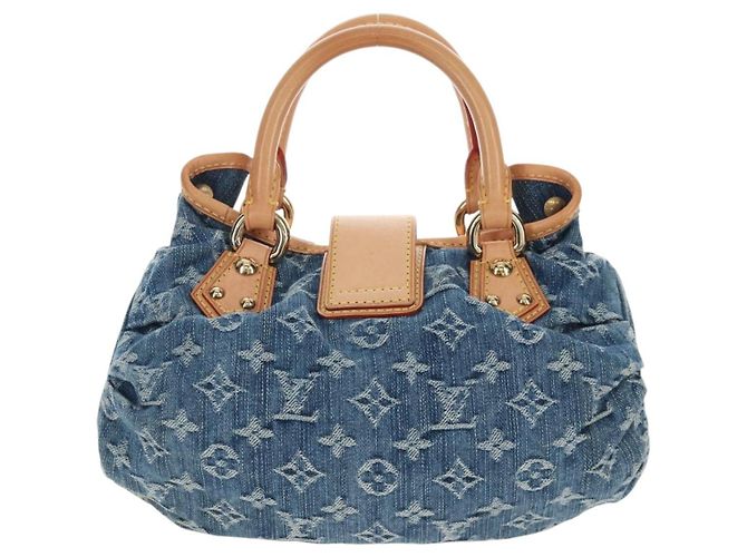 LOUIS VUITTON Monogram Denim Preity Hand Bag Blue M95020 LV Auth 203795SAV - vista 3