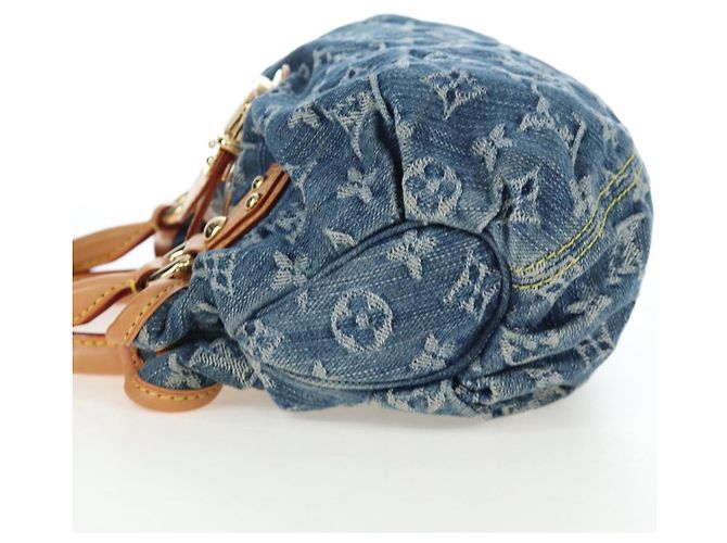 LOUIS VUITTON Monogram Denim Preity Hand Bag Blue M95020 LV Auth 203795SAV - vista 4